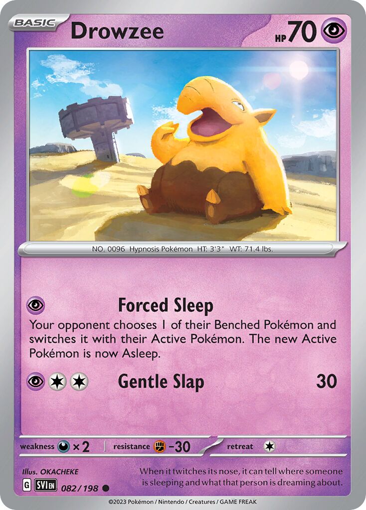 Drowzee 082/198 — Scarlet & Violet (English Pokémon TCG card)