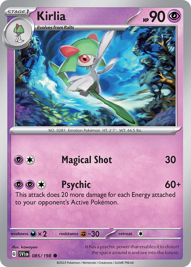 Kirlia 085/198 — Scarlet & Violet (English Pokémon TCG card)