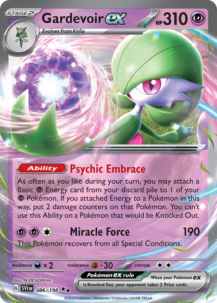Gardevoir ex 086/198 — Scarlet & Violet (English Pokémon TCG card)