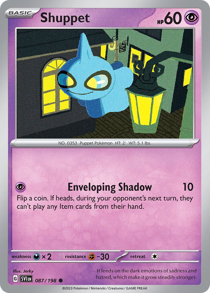 Shuppet 087/198 — Scarlet & Violet (English Pokémon TCG card)