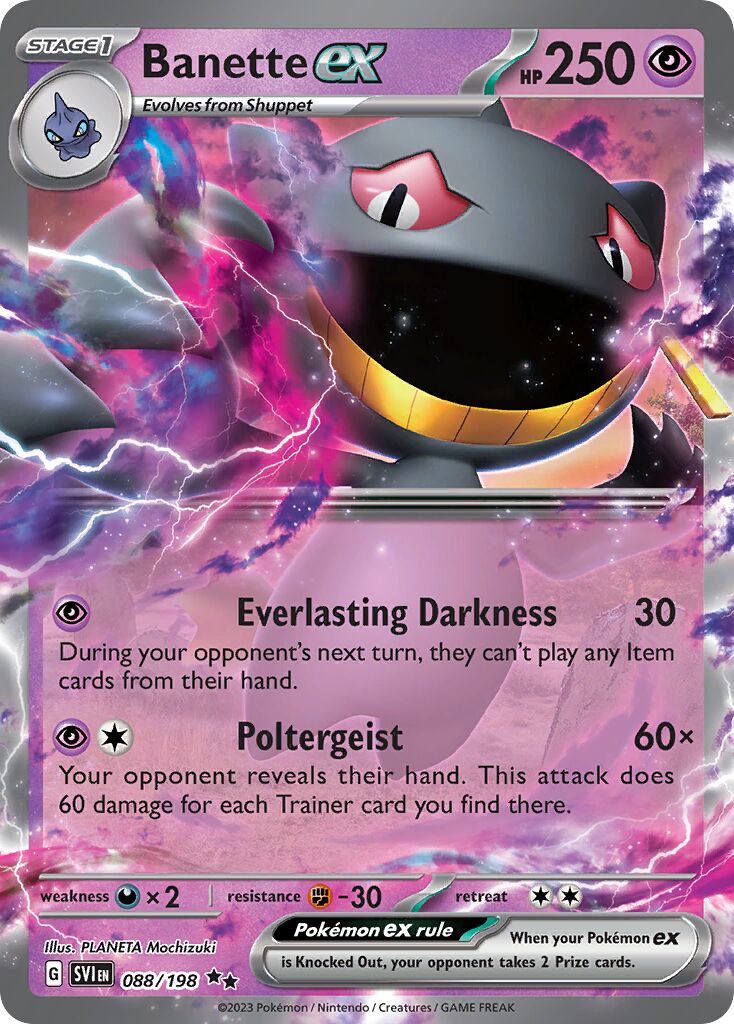 Banette ex 088/198 — Scarlet & Violet (English Pokémon TCG card)