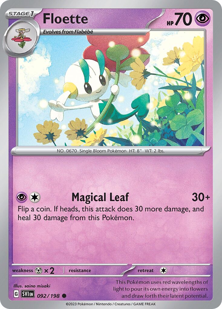 Floette 092/198 — Scarlet & Violet (English Pokémon TCG card)