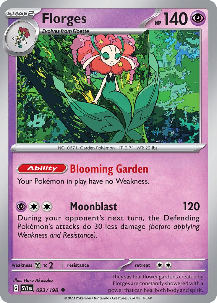 Florges 093/198 — Scarlet & Violet (English Pokémon TCG card)