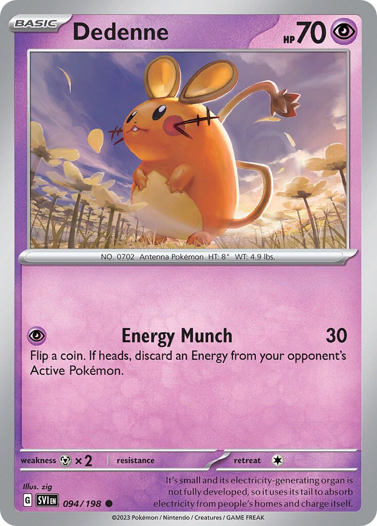 Dedenne 094/198 — Scarlet & Violet (English Pokémon TCG card)