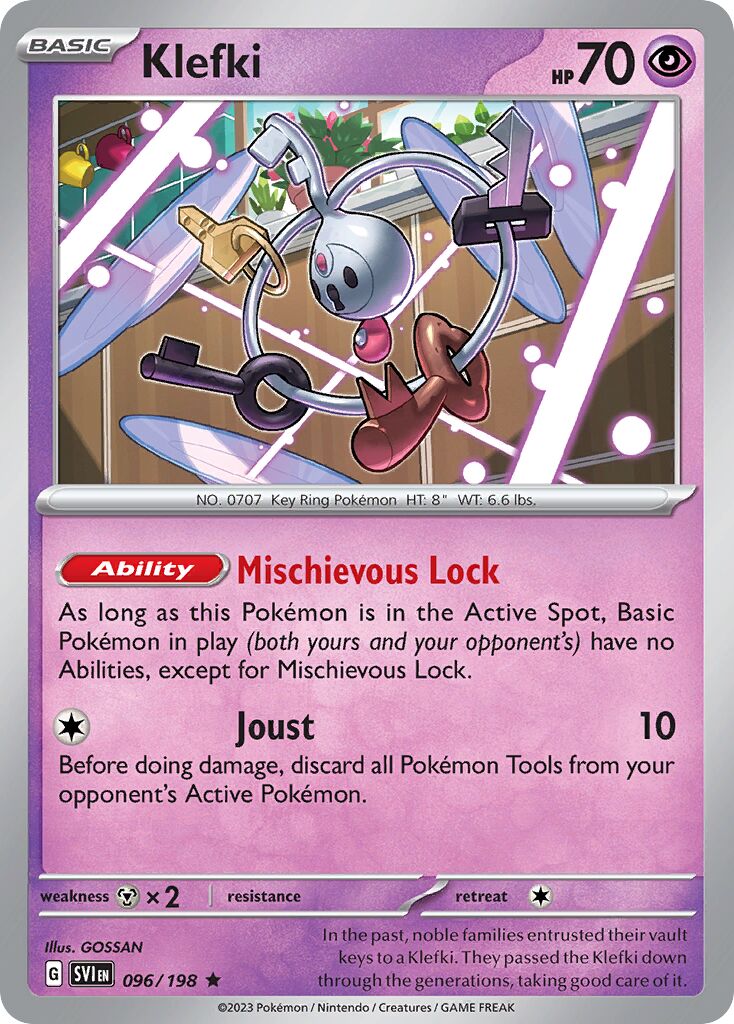 Klefki 096/198 — Scarlet & Violet (English Pokémon TCG card)