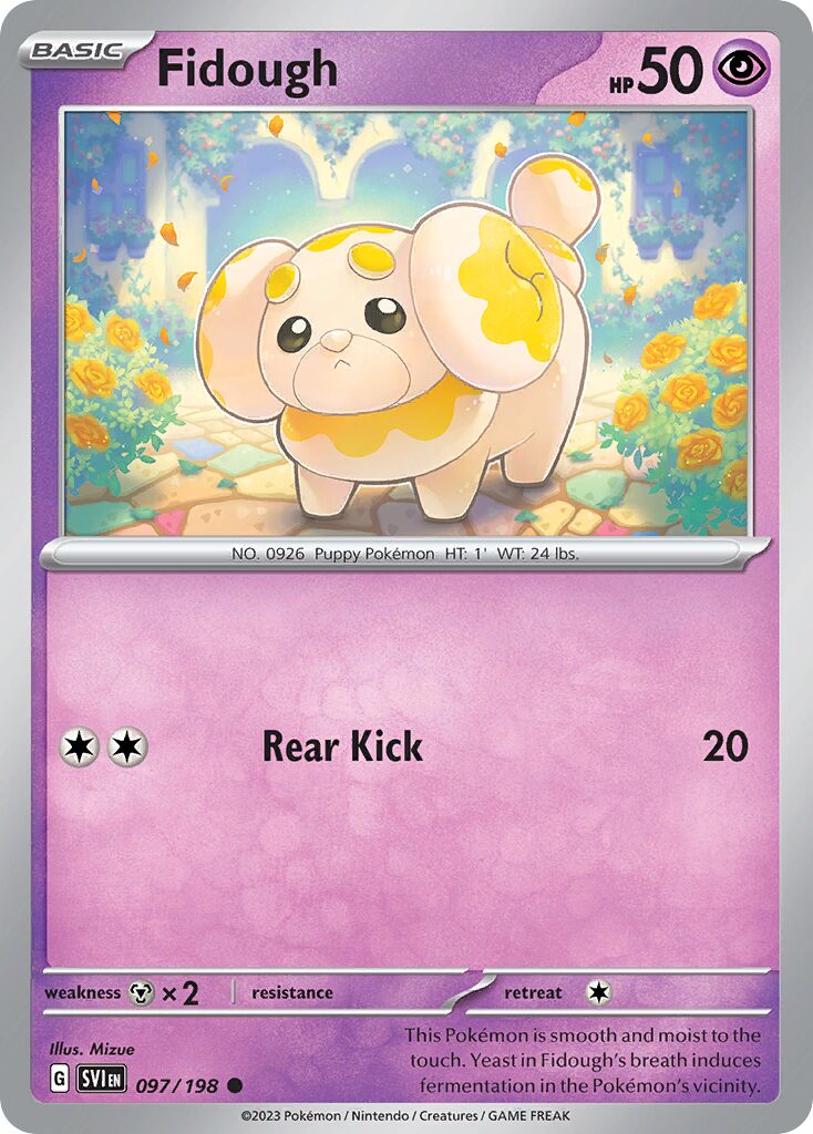 Fidough 097/198 — Scarlet & Violet (English Pokémon TCG card)