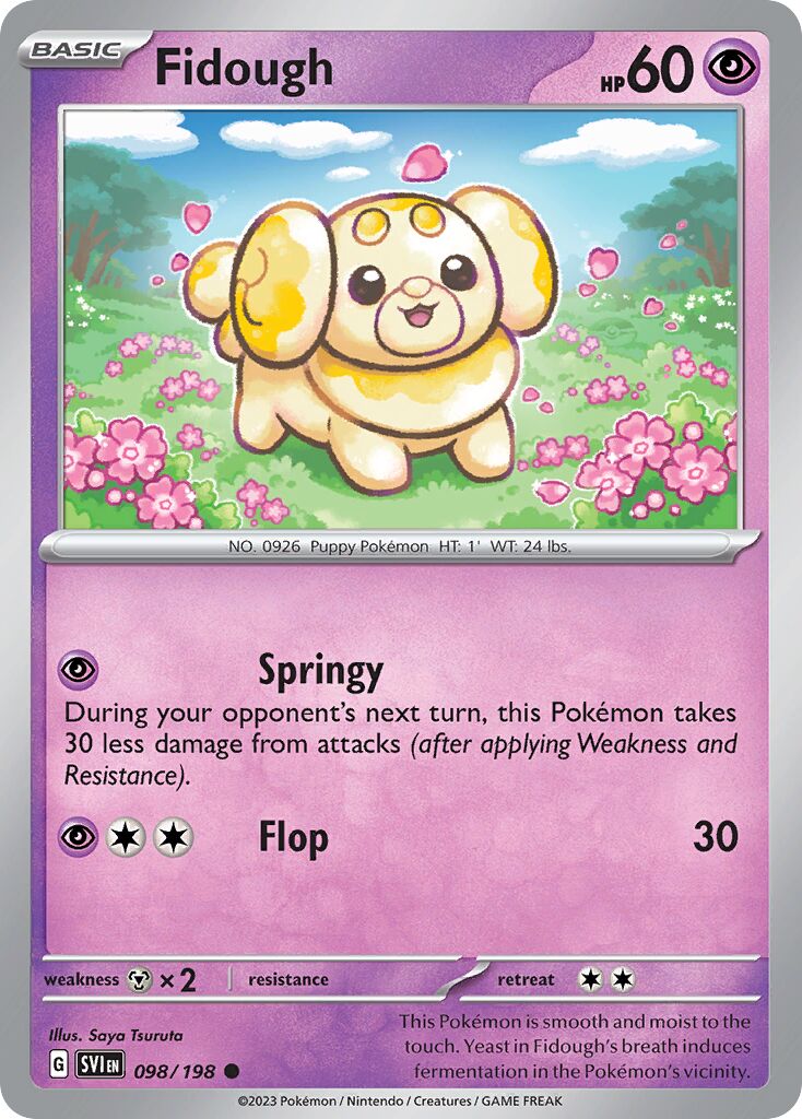 Fidough 098/198 — Scarlet & Violet (English Pokémon TCG card)