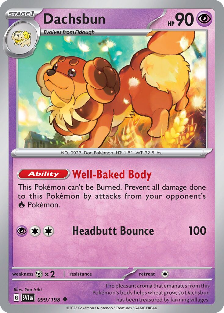 Dachsbun 099/198 — Scarlet & Violet (English Pokémon TCG card)