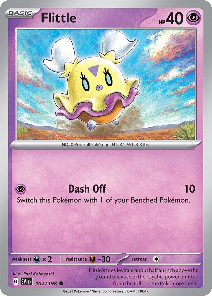 Flittle 102/198 — Scarlet & Violet (English Pokémon TCG card)