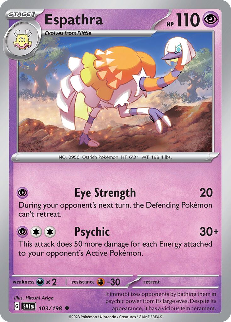 Espathra 103/198 — Scarlet & Violet (English Pokémon TCG card)