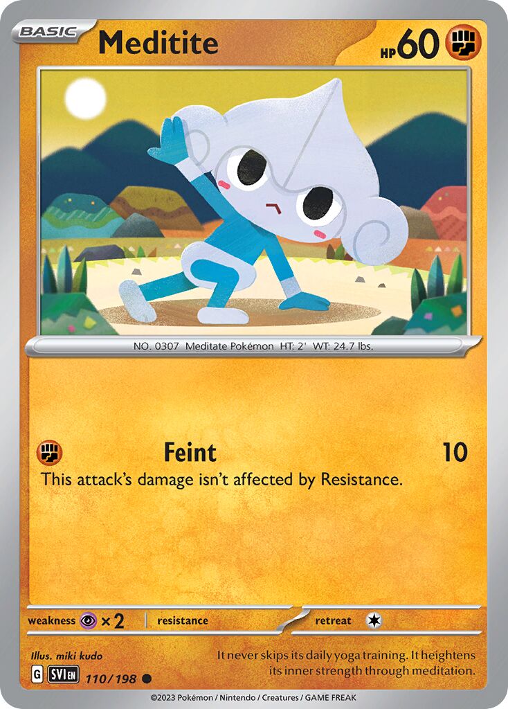 Meditite 110/198 — Scarlet & Violet (English Pokémon TCG card)