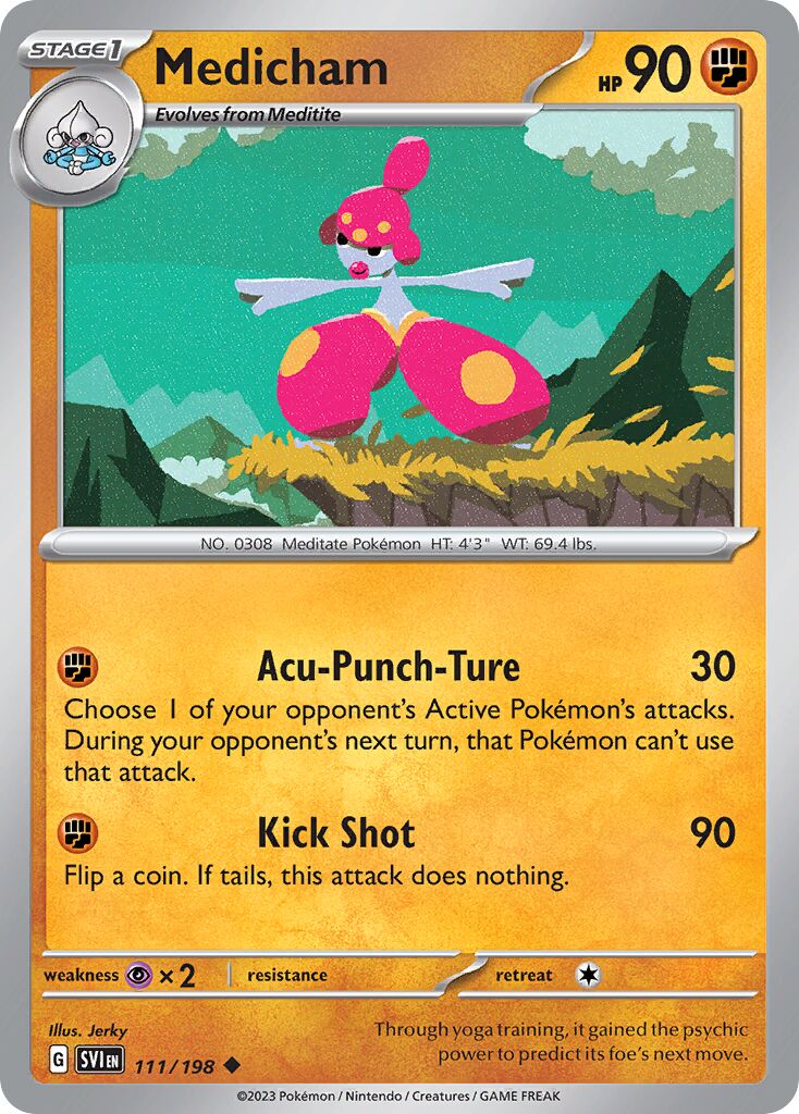 Medicham 111/198 — Scarlet & Violet (English Pokémon TCG card)