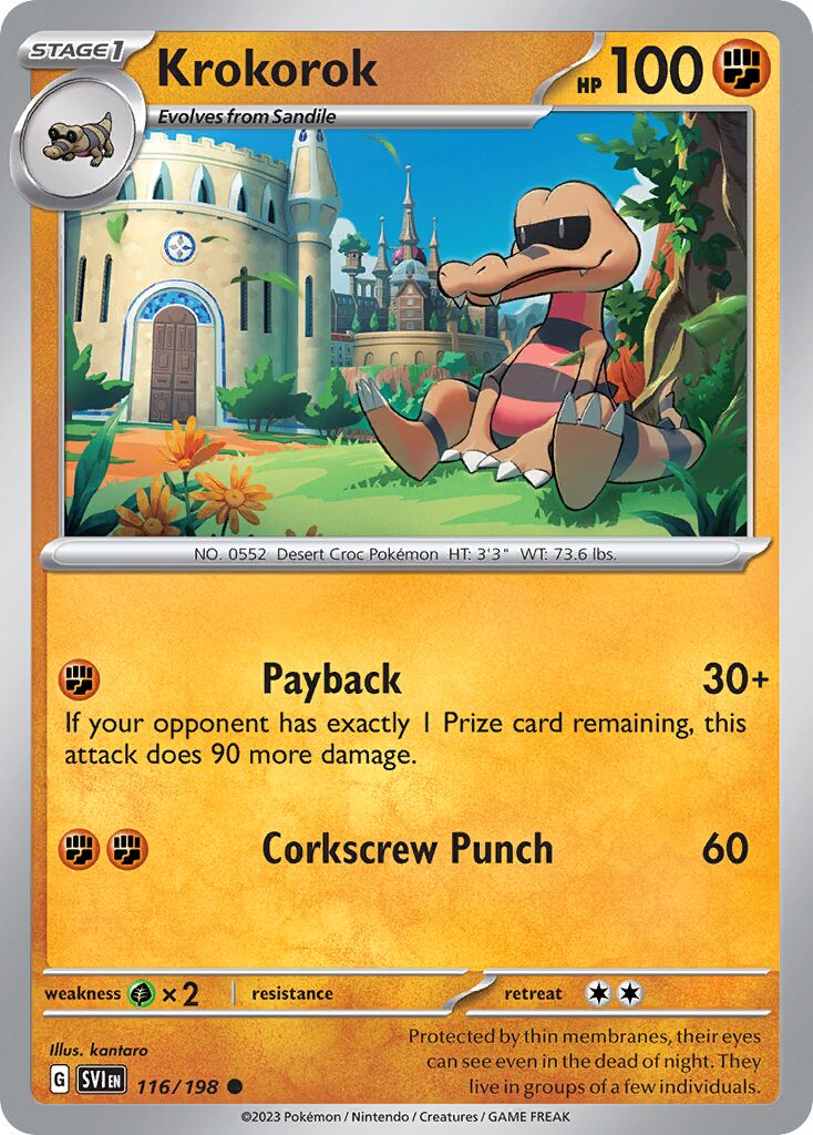 Krokorok 116/198 — Scarlet & Violet (English Pokémon TCG card)