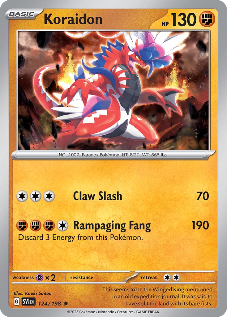 Koraidon 124/198 — Scarlet & Violet (English Pokémon TCG card)