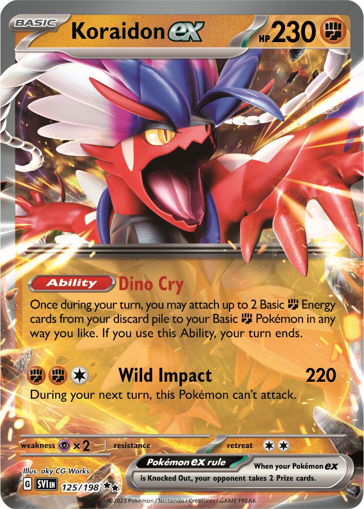Koraidon ex 125/198 — Scarlet & Violet (English Pokémon TCG card)