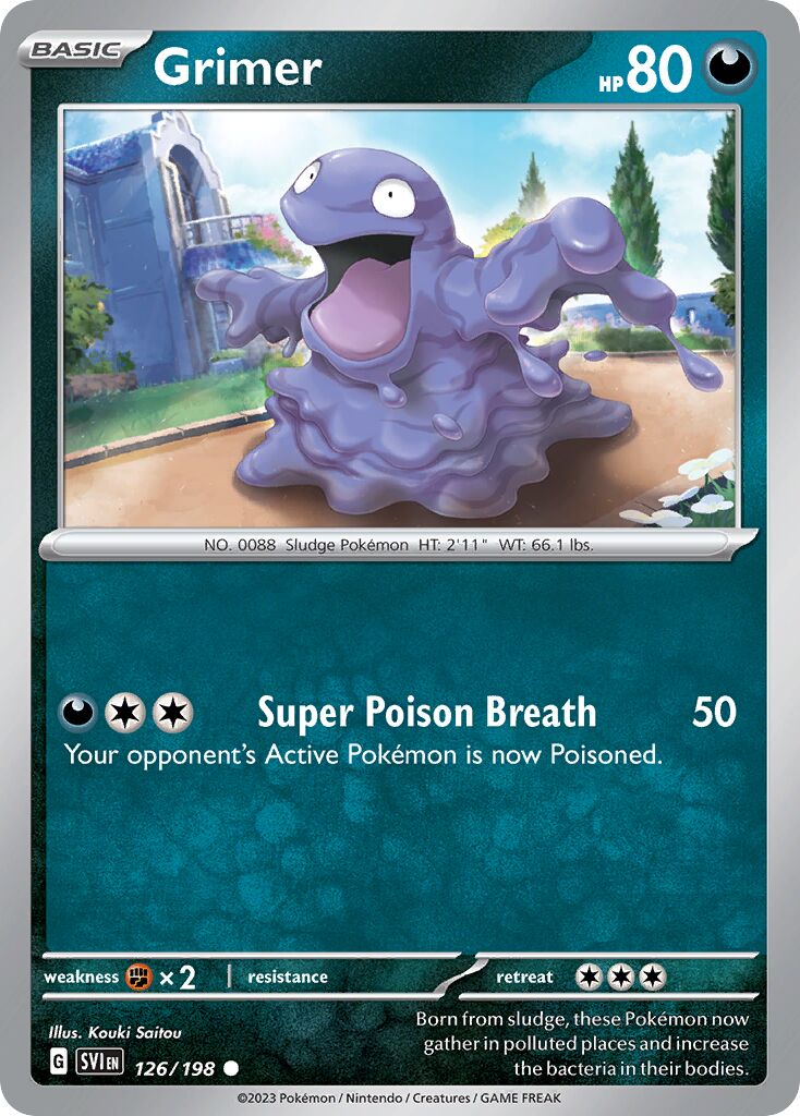 Grimer 126/198 — Scarlet & Violet (English Pokémon TCG card)