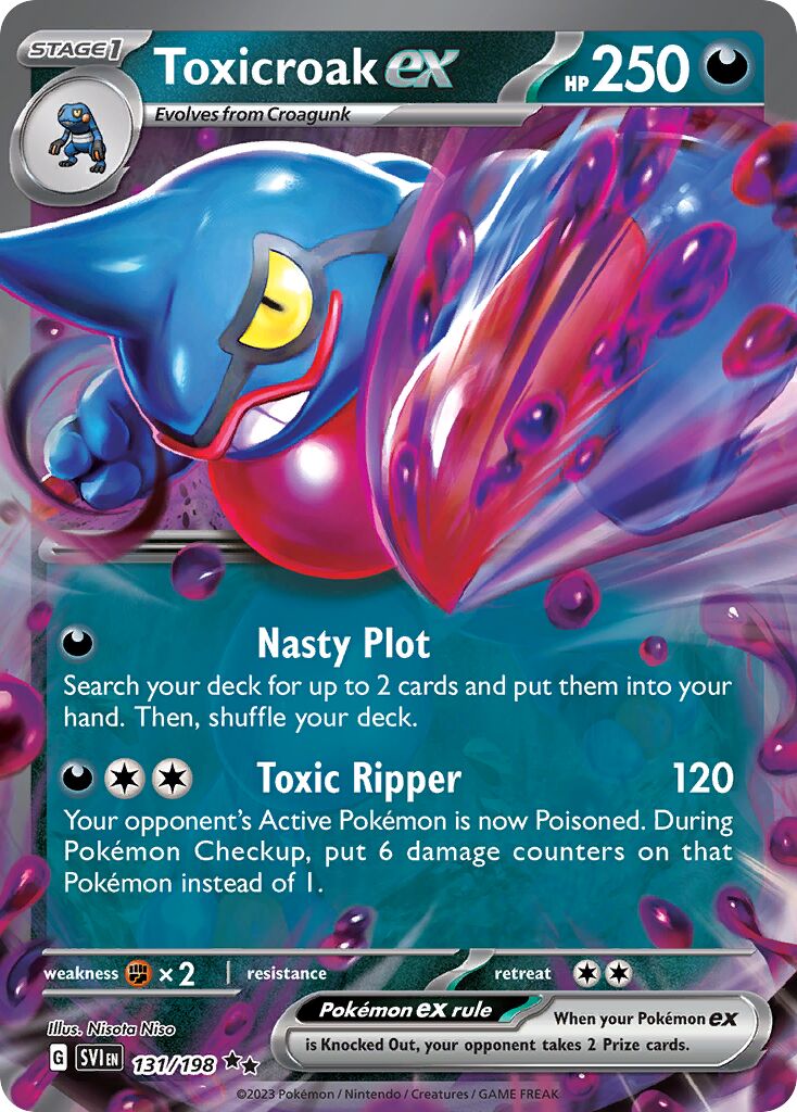 Toxicroak ex 131/198 — Scarlet & Violet (English Pokémon TCG card)