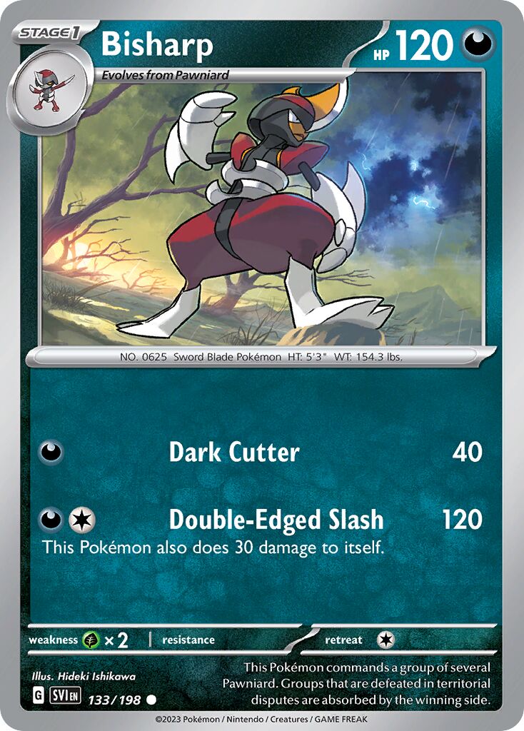 Bisharp 133/198 — Scarlet & Violet (English Pokémon TCG card)