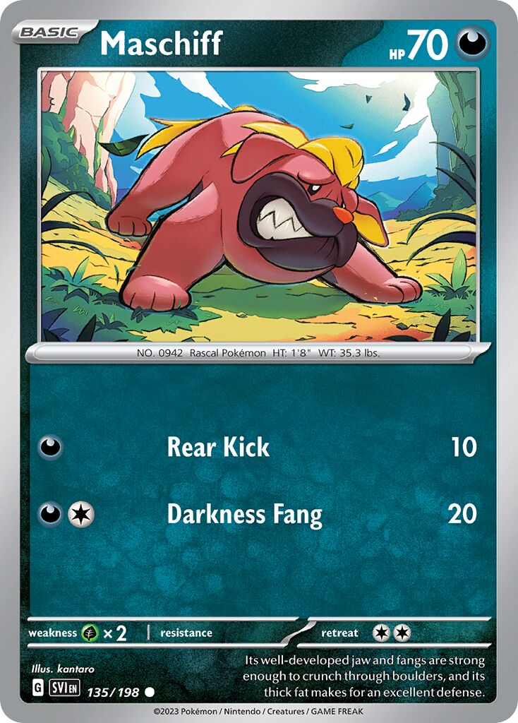 Maschiff 135/198 — Scarlet & Violet (English Pokémon TCG card)