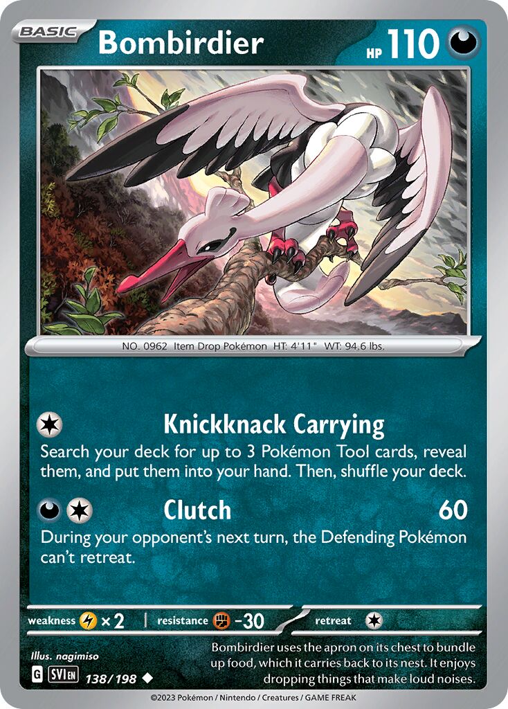 Bombirdier 138/198 — Scarlet & Violet (English Pokémon TCG card)