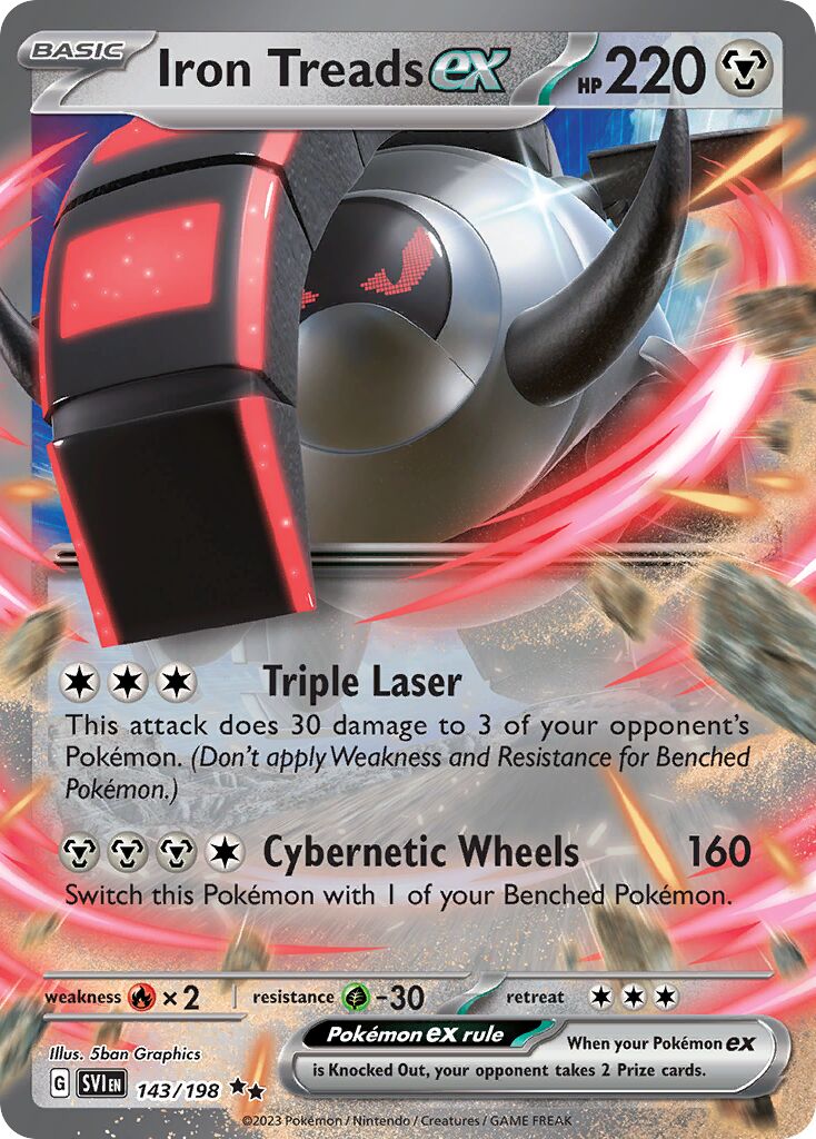 Iron Treads ex 143/198 — Scarlet & Violet (English Pokémon TCG card)