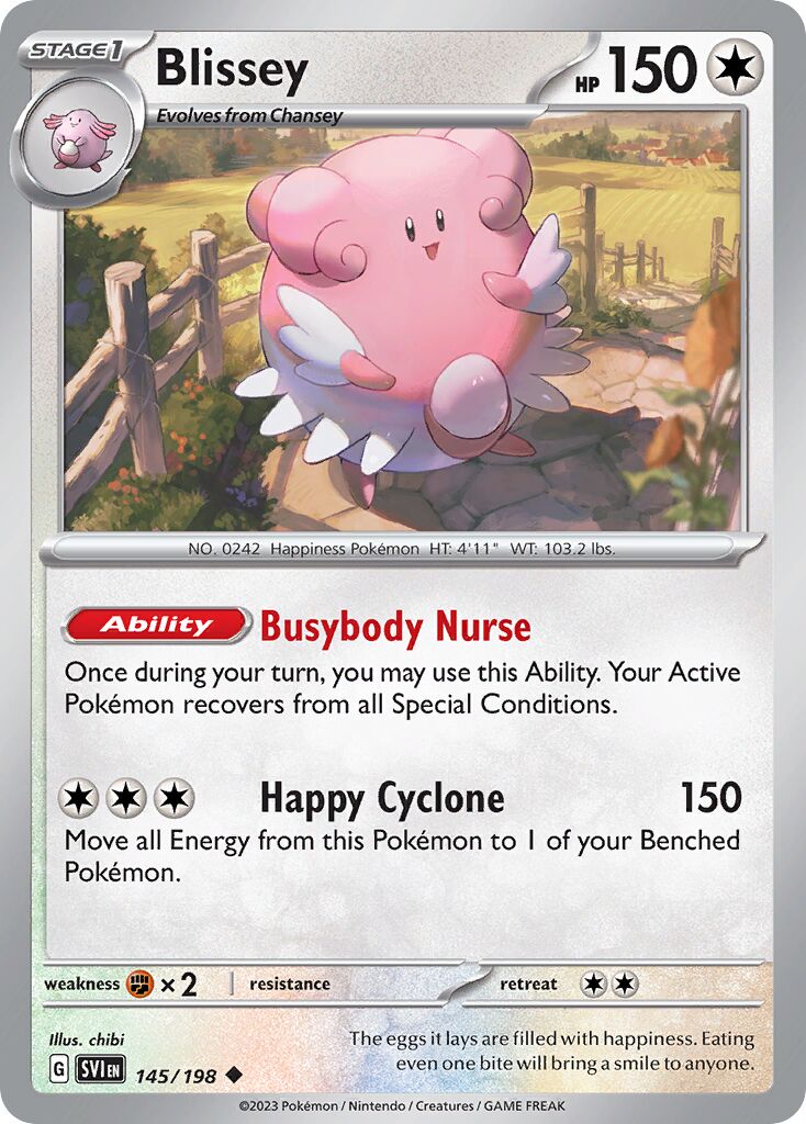 Blissey 145/198 — Scarlet & Violet (English Pokémon TCG card)