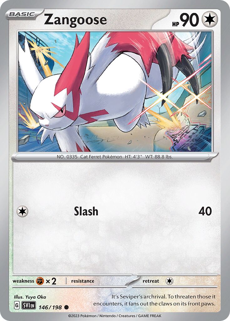 Zangoose 146/198 — Scarlet & Violet (English Pokémon TCG card)