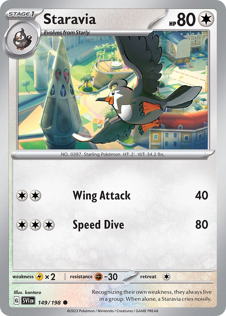 Staravia 149/198 — Scarlet & Violet (English Pokémon TCG card)