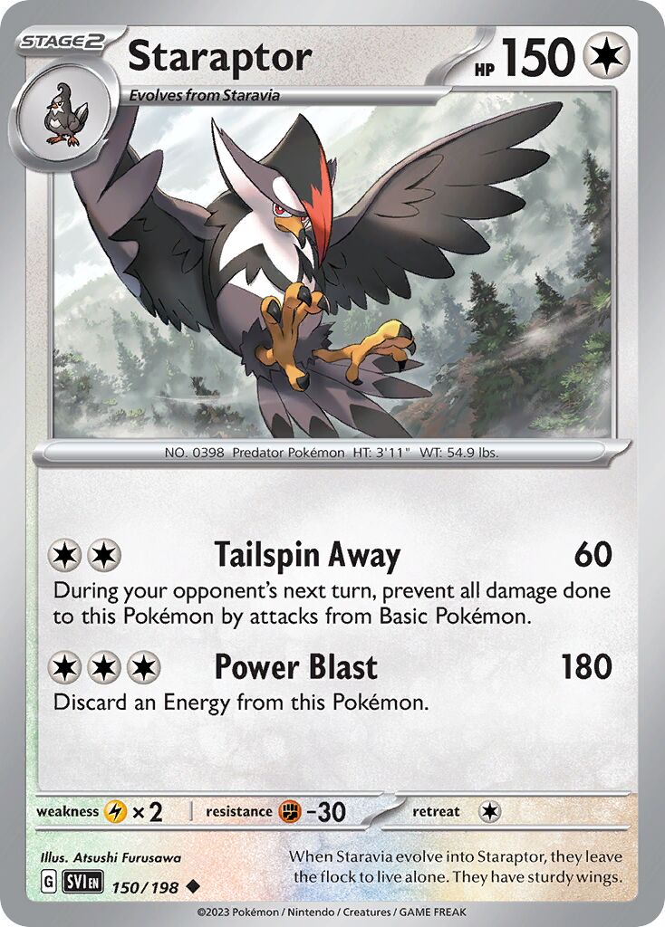 Staraptor 150/198 — Scarlet & Violet (English Pokémon TCG card)