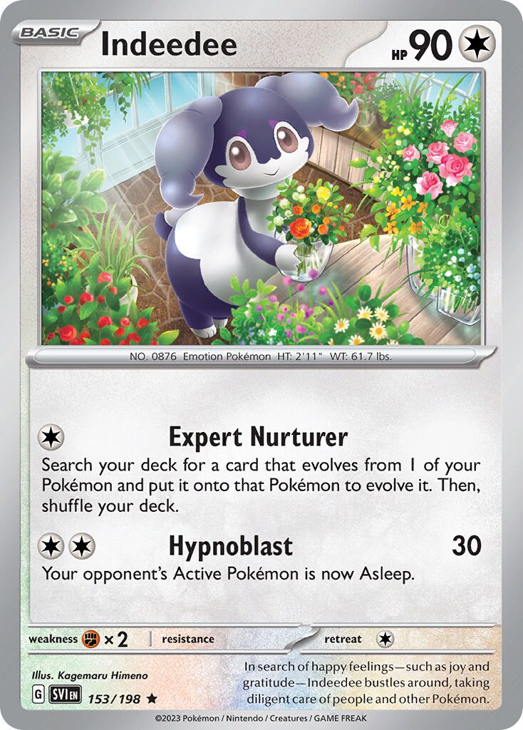 Indeedee 153/198 — Scarlet & Violet (English Pokémon TCG card)