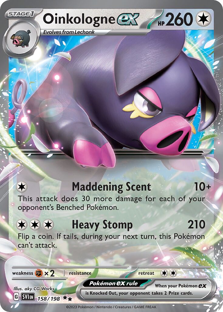 Oinkologne ex 158/198 — Scarlet & Violet (English Pokémon TCG card)