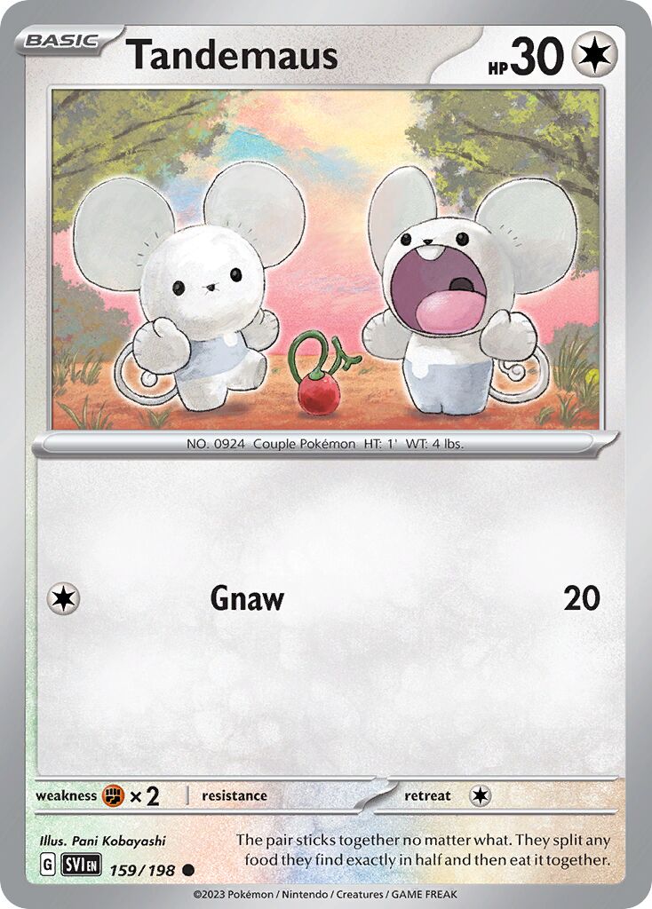Tandemaus 159/198 — Scarlet & Violet (English Pokémon TCG card)