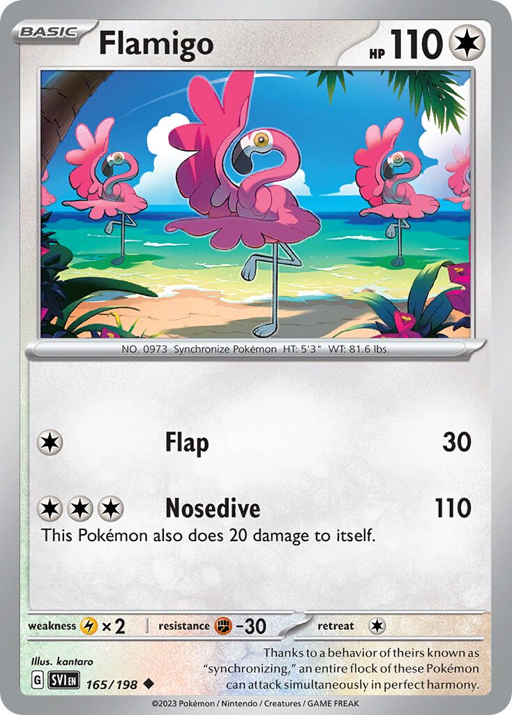 Flamigo 165/198 — Scarlet & Violet (English Pokémon TCG card)