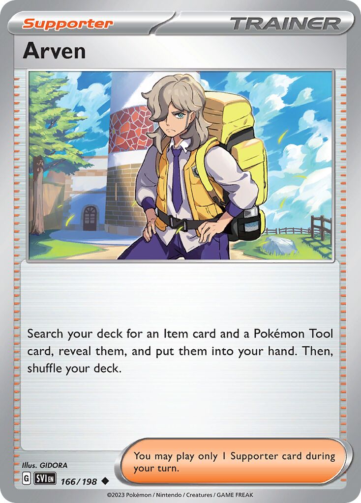 Arven 166/198 — Scarlet & Violet (English Pokémon TCG card)