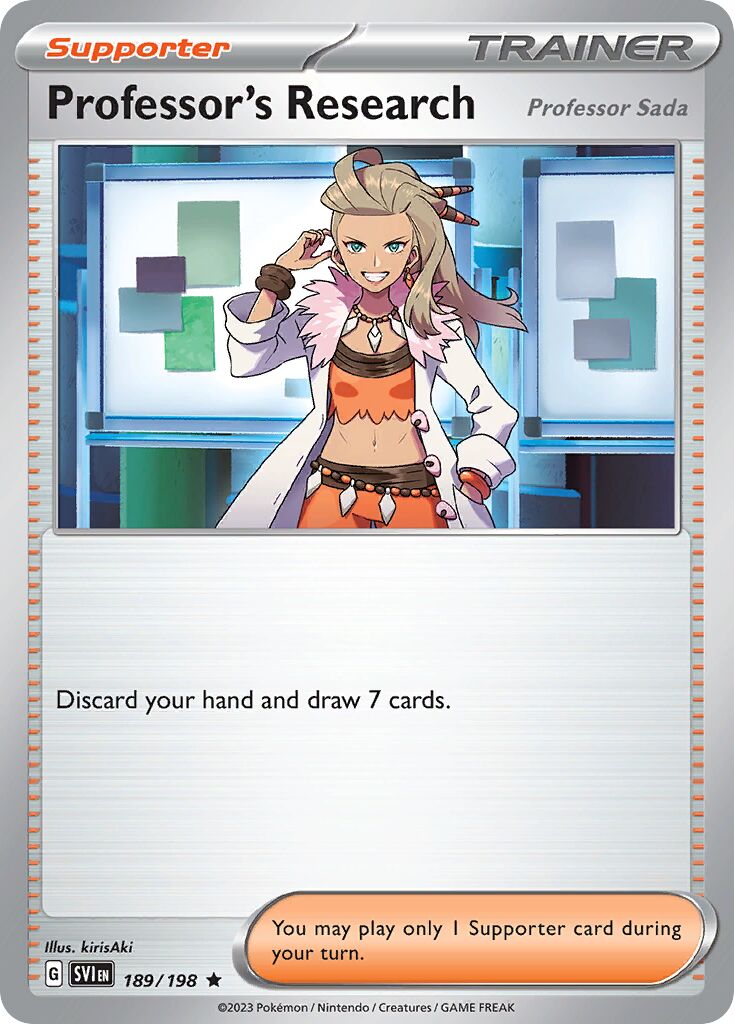 Professor's Research 189/198 — Scarlet & Violet (English Pokémon TCG card)
