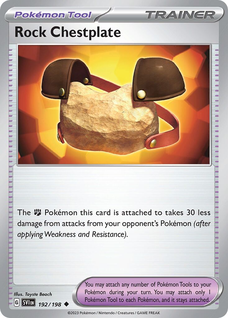 Rock Chestplate 192/198 — Scarlet & Violet (English Pokémon TCG card)