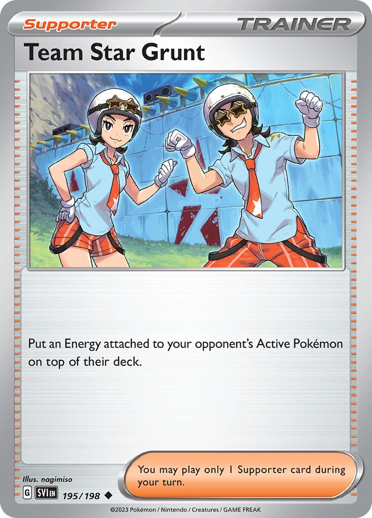 Team Star Grunt 195/198 — Scarlet & Violet (English Pokémon TCG card)