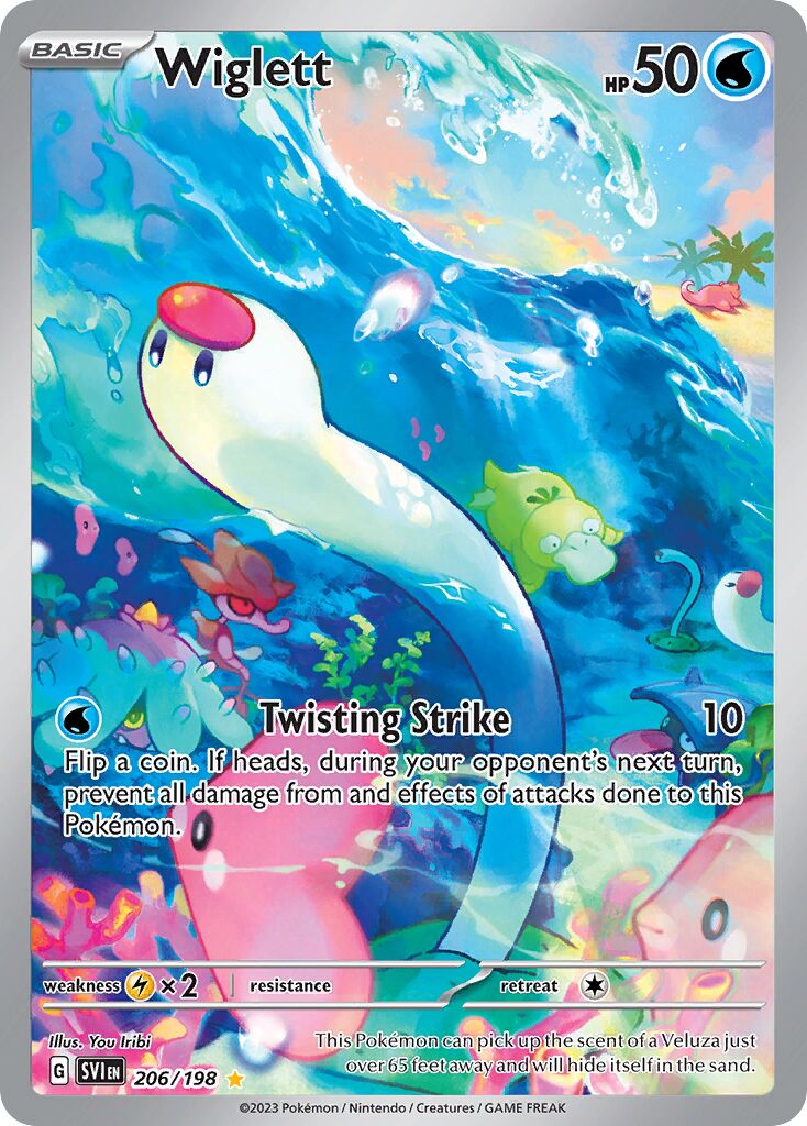 Wiglett 206/198 — Scarlet & Violet (English Pokémon TCG card)