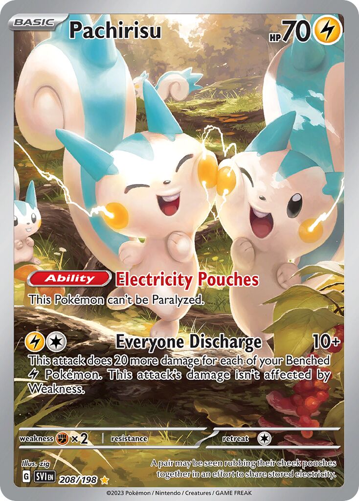 Pachirisu 208/198 — Scarlet & Violet (English Pokémon TCG card)