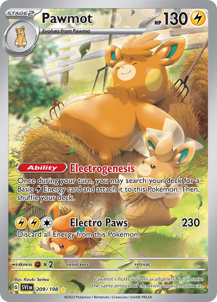 Pawmot 209/198 — Scarlet & Violet (English Pokémon TCG card)