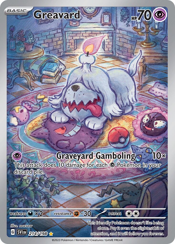 Greavard 214/198 — Scarlet & Violet (English Pokémon TCG card)
