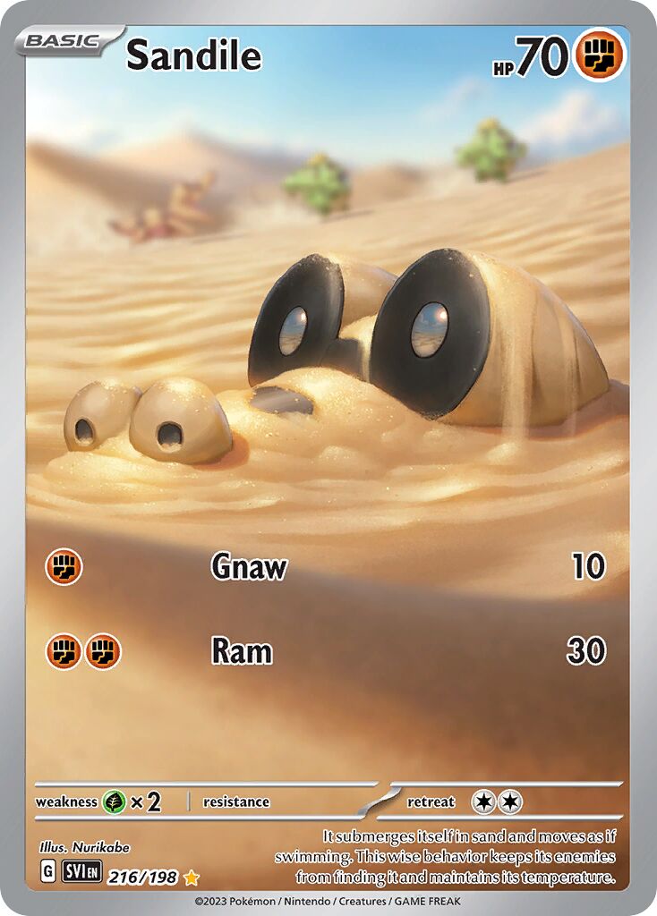 Sandile 216/198 — Scarlet & Violet (English Pokémon TCG card)