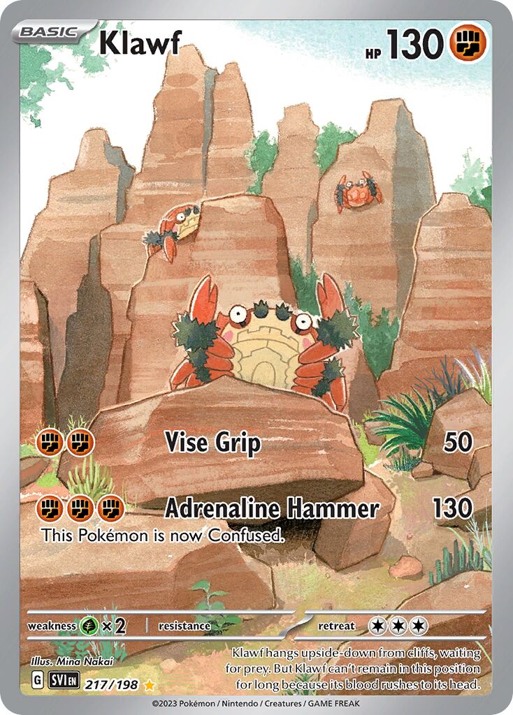 Klawf 217/198 — Scarlet & Violet (English Pokémon TCG card)