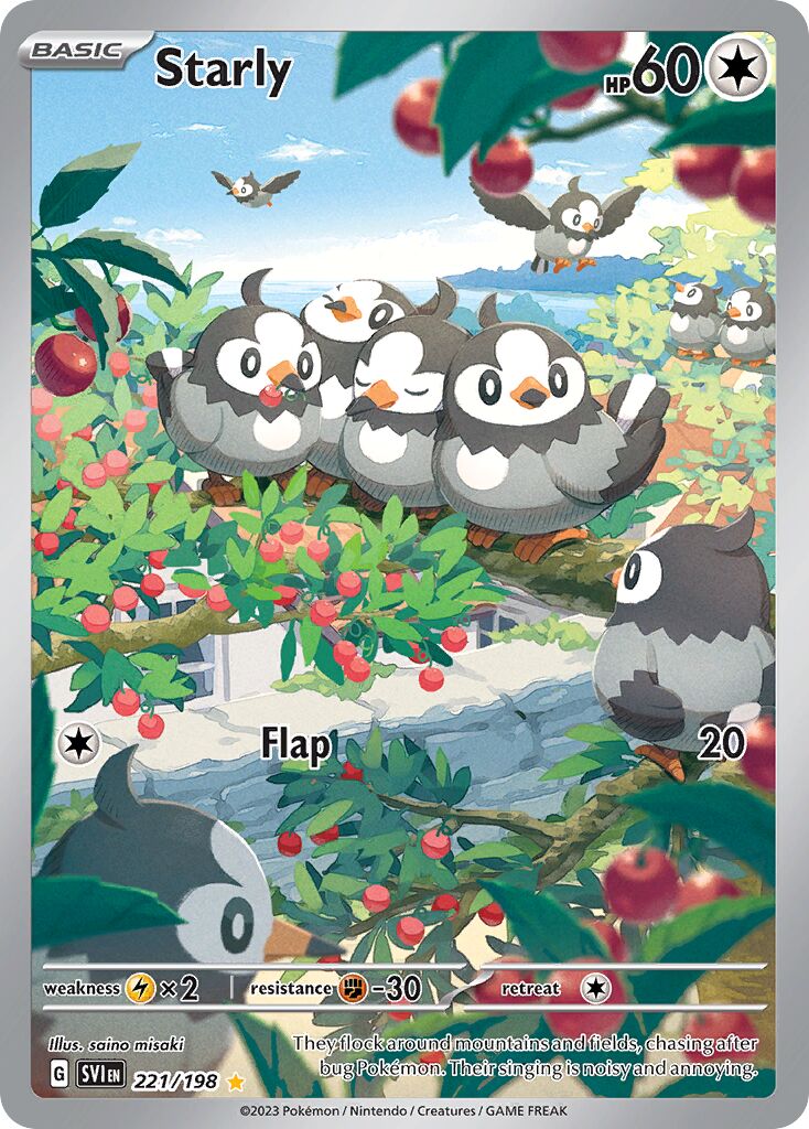 Starly 221/198 — Scarlet & Violet (English Pokémon TCG card)