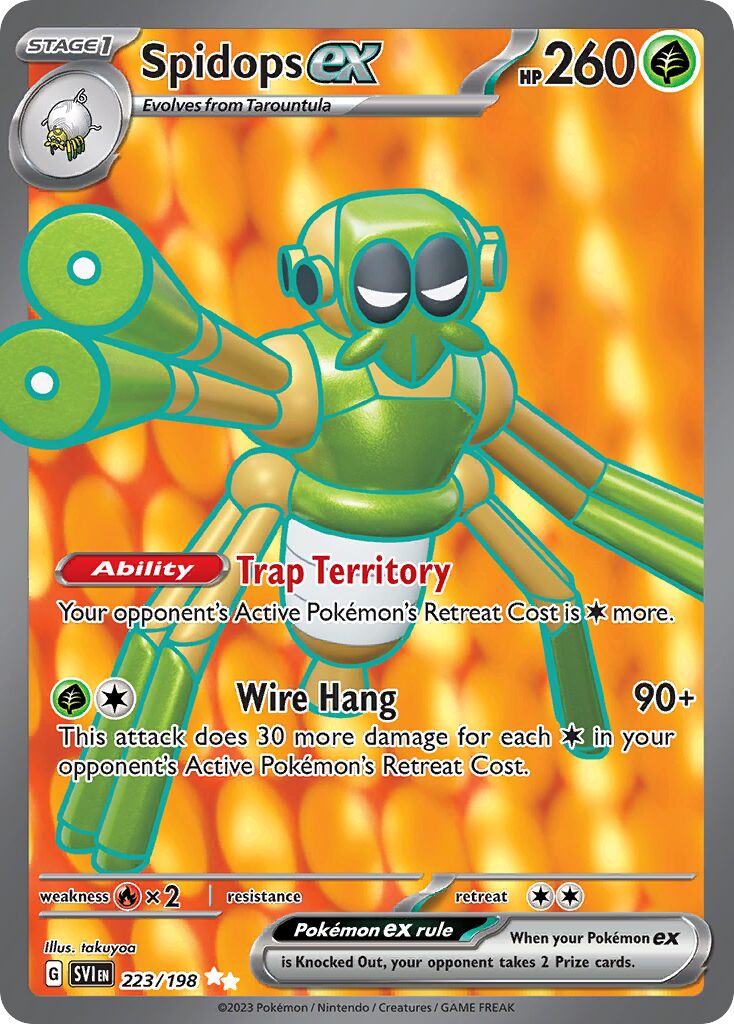 Spidops ex 223/198 — Scarlet & Violet (English Pokémon TCG card)