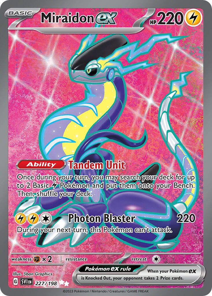 Miraidon ex 227/198 — Scarlet & Violet (English Pokémon TCG card)