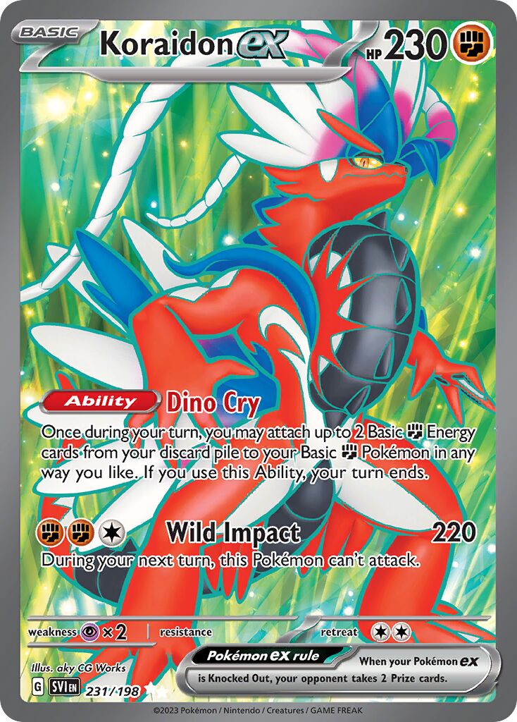 Koraidon ex 231/198 — Scarlet & Violet (English Pokémon TCG card)