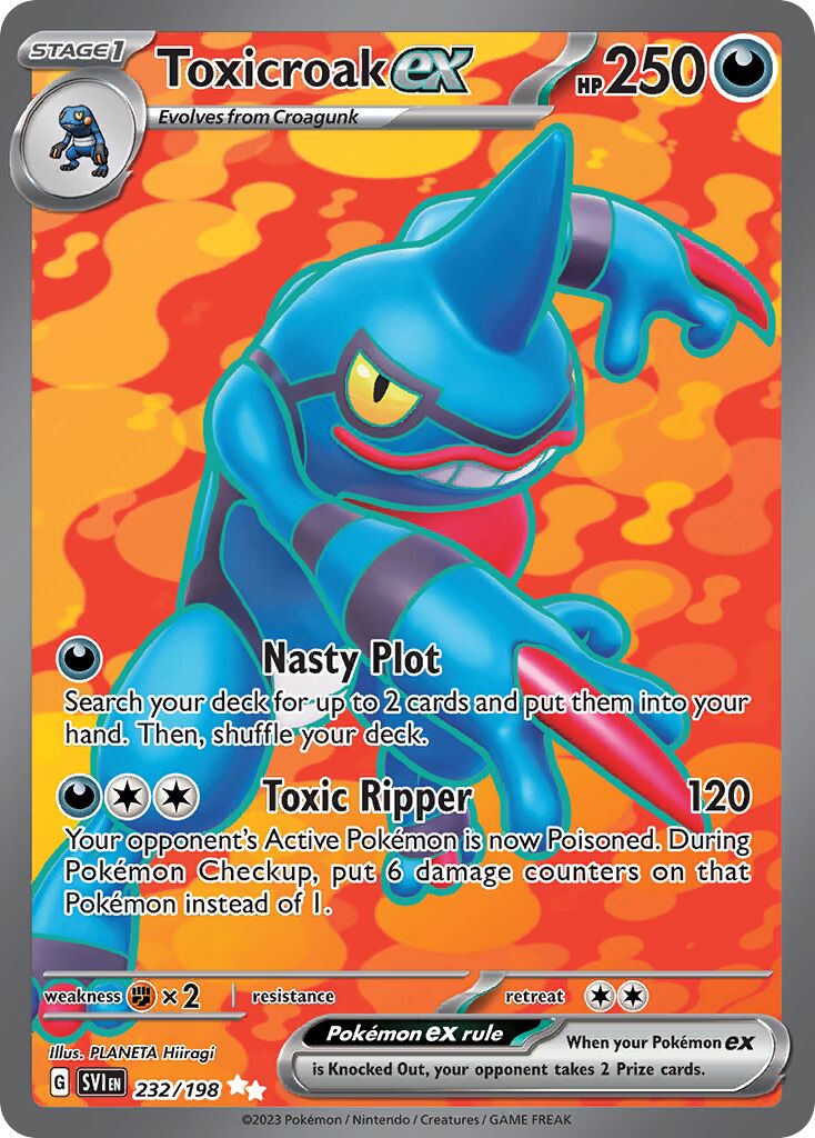 Toxicroak ex 232/198 — Scarlet & Violet (English Pokémon TCG card)
