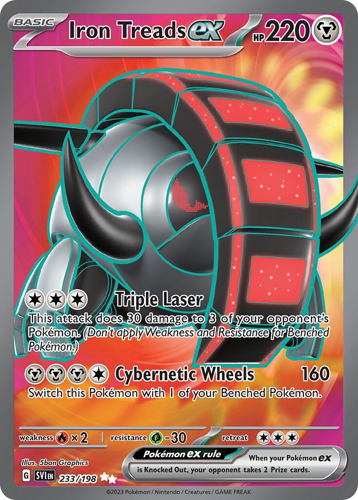 Iron Treads ex 233/198 — Scarlet & Violet (English Pokémon TCG card)