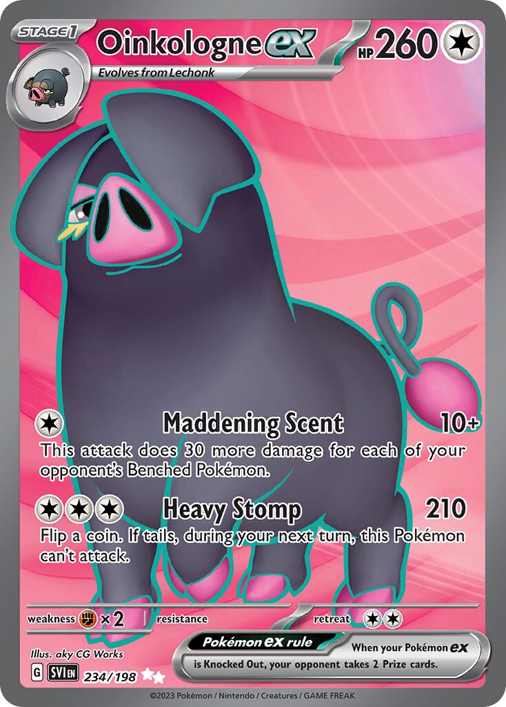 Oinkologne ex 234/198 — Scarlet & Violet (English Pokémon TCG card)
